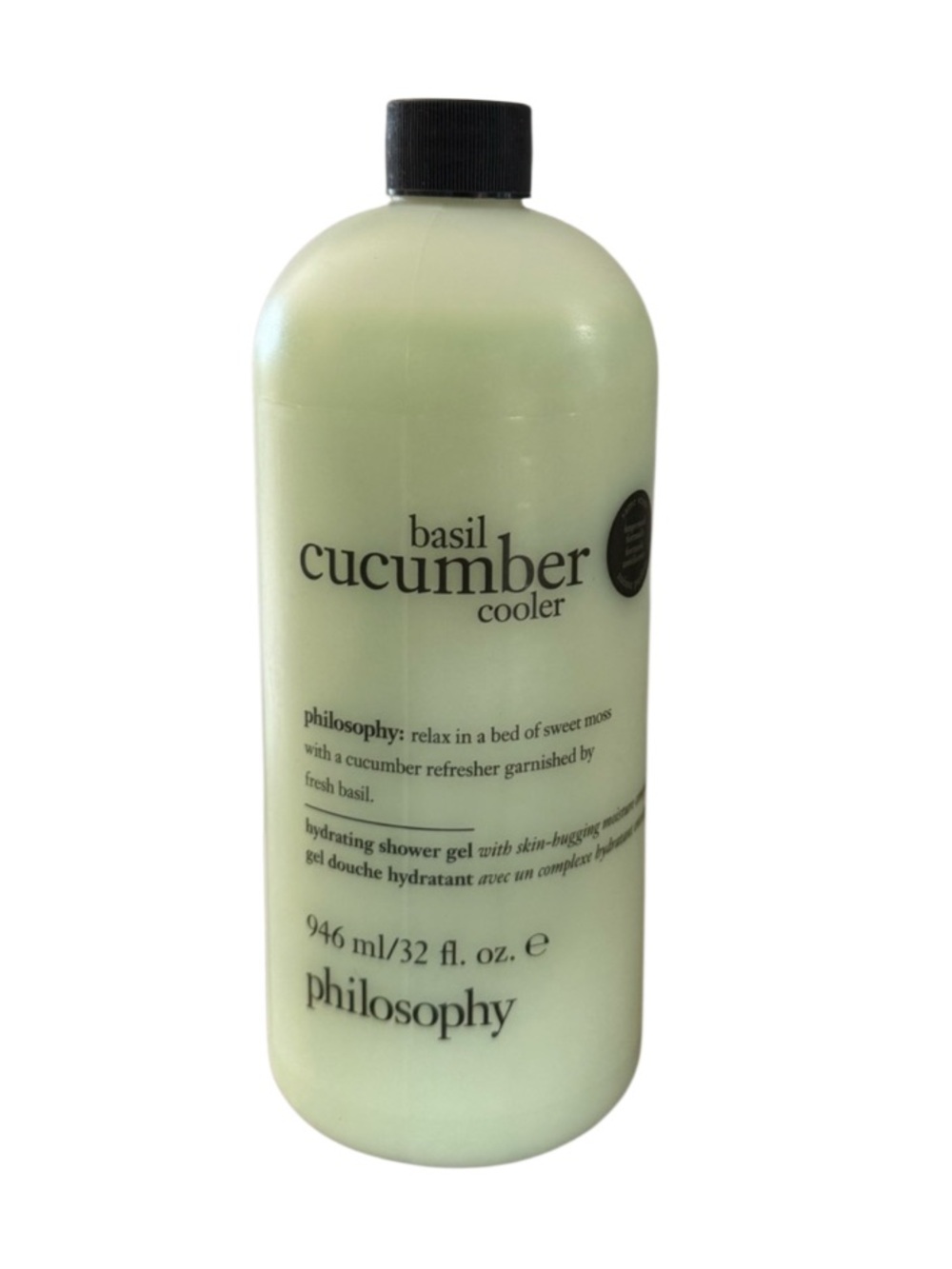 32-oz super-size basil cucumber cooler shampoo, bath, and shower gel